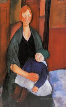  med - femme assise avec la maternité des enfants 1919 Amedeo Modigliani